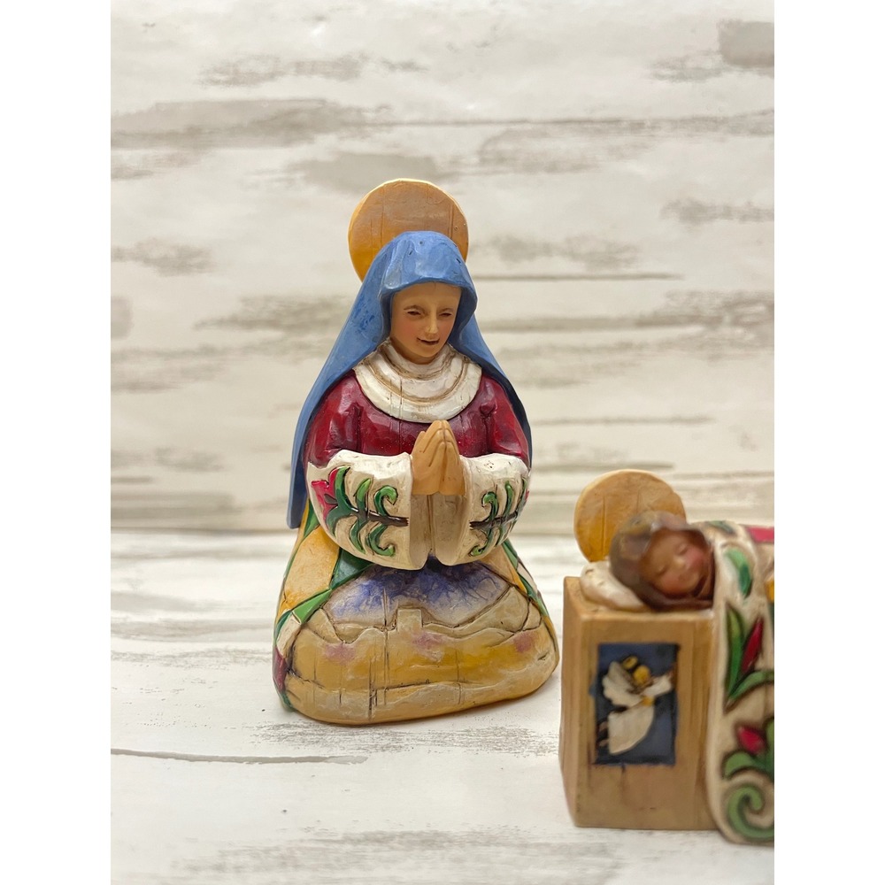 Jim Shore Nativity Holy Family Ornament set of 3 - Picture 2 of 9